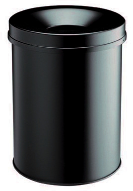 Durable Cestino autoestinguente, 15 l, nero intenso, parte superiore nero intenso