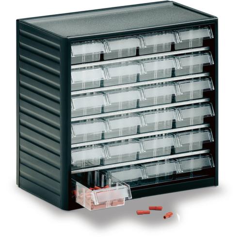 Treston modulo di contenitori trasparenti, 24 cassetto(i), grigio antracite/trasparente