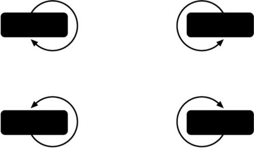 VARIOfit 4 ruote piroettanti per carrello per il trasporto