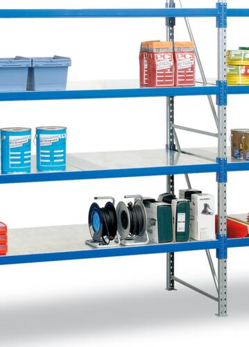 Sistema di scaffalature a campata larga autocostruito