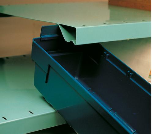 Arresto di estrazione per contenitore per scaffale