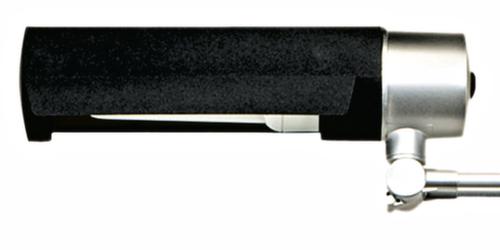 MAUL Lampada da scrivania Office, luce bianco caldo, nero/argento