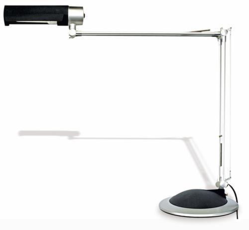 MAUL Lampada da scrivania Office, luce bianco caldo, nero/argento