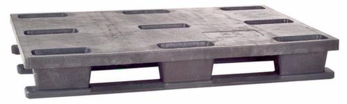 Pallet di impilamento in plastica con guide intercambiabili