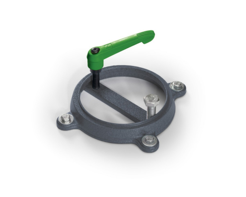 Tavola girevole con leva di serraggio inclinabile per morsa