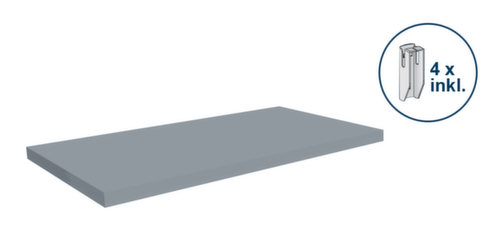 hofe Ripiano per scaffalatura senza viti in acciaio inox