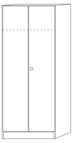 Armadio per ufficio a due ante con appendiabiti