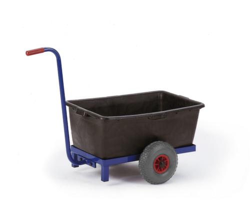 Rollcart Rullo di comando con vasca in plastica, carico massimo 150 kg, 2 ruote