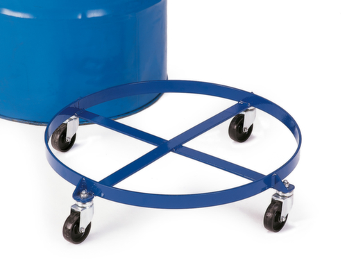 Rollcart Carrello elevatore a tamburo con area di carico aperta, per 1 fusto da 200 litri