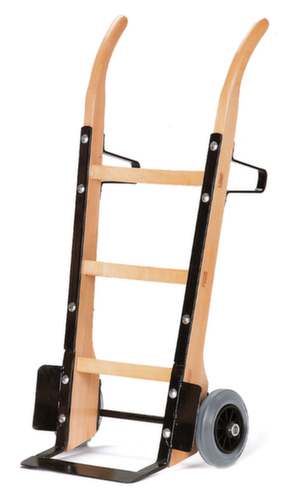 Rollcart Carrello portasacchi in legno con alte dotazioni in acciaio