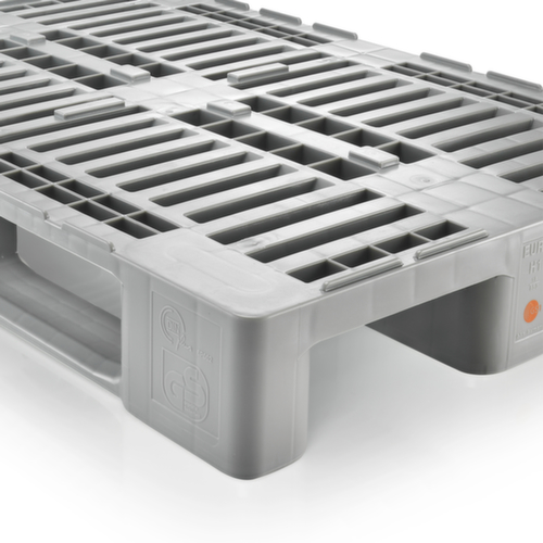 Pallet per l'igiene EURO H1 con bordo, polietilene ad alta densità, lunghezza x larghezza 1200 x 800 mm