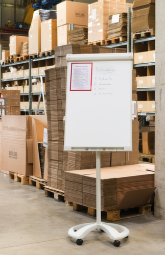 Franken lavagna portablocco mobile PRO Deluxe Mobil con 2 fermafogli,altezza 1820 - 2000 mm