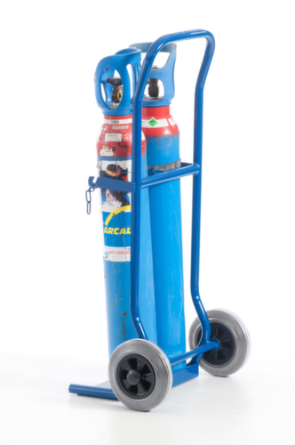 Rollcart Carrello portabottiglie, per bombola 2 x 10 l, gommatura in TPE
