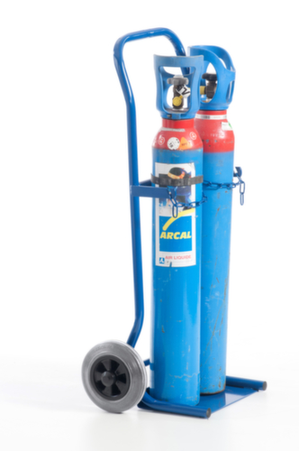 Rollcart Carrello portabottiglie, per bombola 2 x 10 l, gommatura in TPE