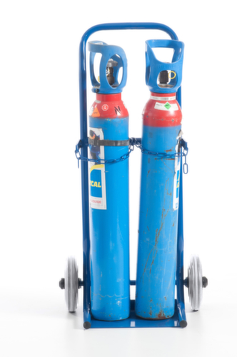 Rollcart Carrello portabottiglie, per bombola 2 x 10 l, gommatura in TPE