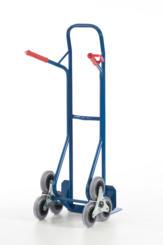 Rollcart Autocarro con scala a 3 stelle, carico massimo 150 kg, larghezza pala 300 mm, gommatura in TPE