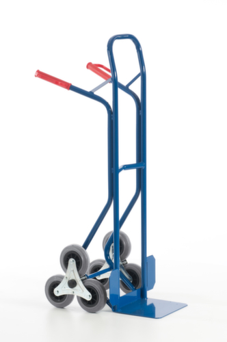 Rollcart Autocarro con scala a 3 stelle, carico massimo 150 kg, larghezza pala 300 mm, gommatura in TPE