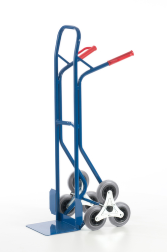 Rollcart Autocarro con scala a 3 stelle, carico massimo 150 kg, larghezza pala 300 mm, gommatura in TPE