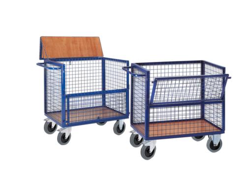 Rollcart Carrello portacasse con pareti in rete metallica