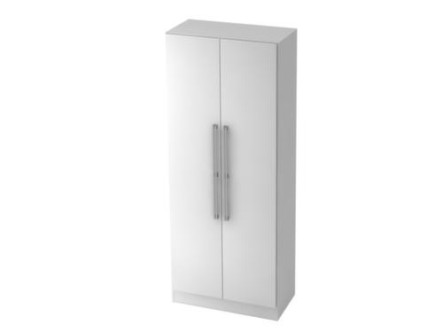 Armadio ufficio a doppia anta Up and Down, 5 altezze raccoglitori, bianco/bianco