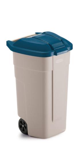 Rubbermaid Pattumiera con capacità fino a 240 l, 100 l, beige, coperchio blu