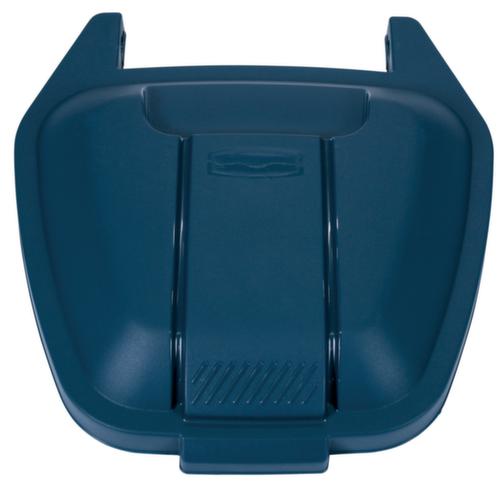 Rubbermaid Pattumiera con capacità fino a 240 l, 100 l, beige, coperchio blu