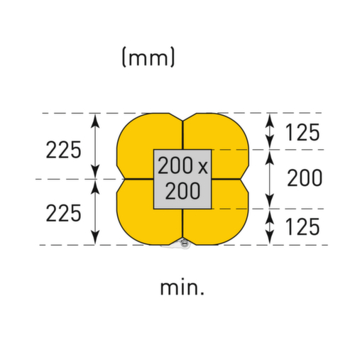 Moravia Protezione della colonna MORION, altezza x larghezza 1100 x 450 mm