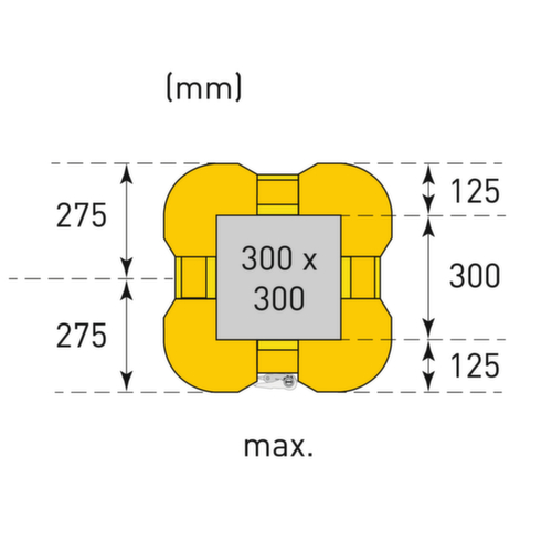 Moravia Protezione della colonna MORION, altezza x larghezza 1100 x 450 mm