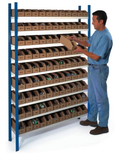 Portaoggetti con scatole di cartone a mensola