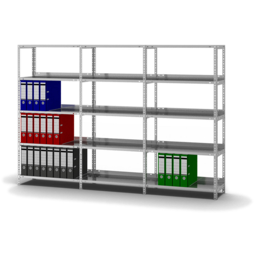 hofe Scaffalatura per archiviazione imbullonata a scompartimenti base con hofe ripiano di copertura
