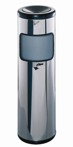 Posacenere combinato in acciaio inox MAGNUM con testa di spegnimento