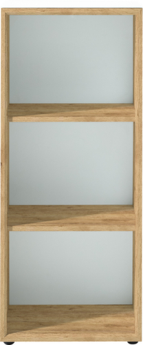 Scaffale per cartelle GW-MONTERIA con ripiano superiore con supporto in vetro di sicurezza