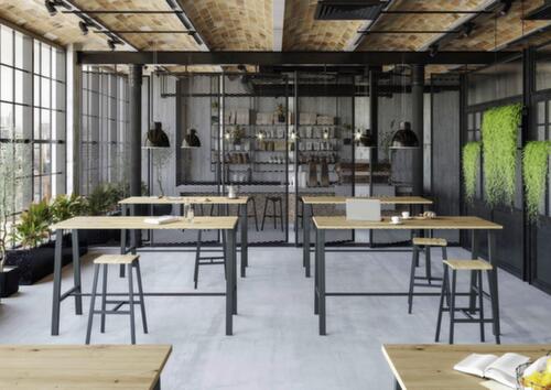 Tavolo alto Industrial, larghezza x profondità 1750 x 680 mm, pannello ramo di quercia