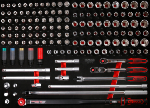 Set di chiavi a bussola 1/2" con inserto in schiuma