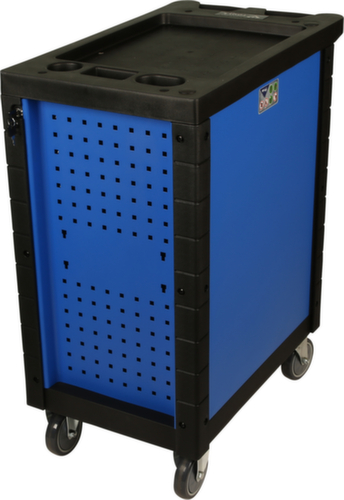 Carrello da officina BLU/ARANCIO con 7 cassetti e 207 attrezzi di prima qualità