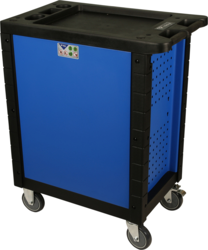 Carrello da officina BLU/ARANCIO con 7 cassetti e 207 attrezzi di prima qualità