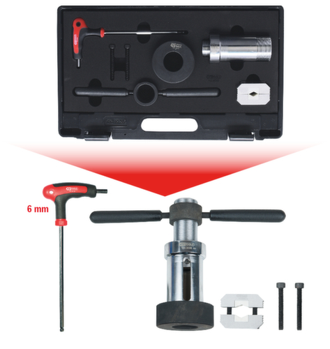 Set di aiuti per il montaggio degli ammortizzatori con molla di arresto della tensione