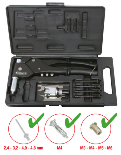 Set di rivettatrici manuali universali