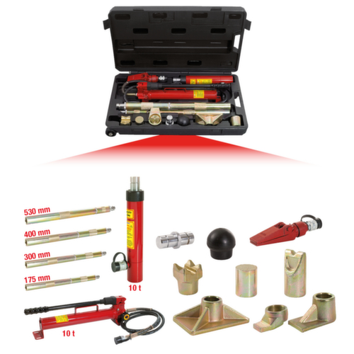 Set di attrezzi idraulici per raddrizzare l'auto 10t