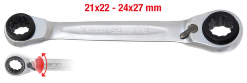 Chiave a doppio cricchetto reversibile 4 in 1 GEARplus