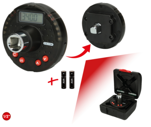 Adattatore di coppia digitale da 1/2" con goniometro