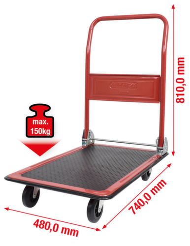 Carrello a piattaforma per magazzino e officina