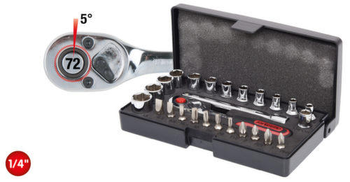 Set di chiavi a bussola 1/4" CHROMEplus