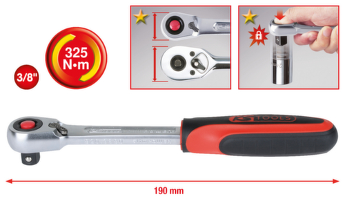 Cricchetto reversibile 3/8" SlimPOWER