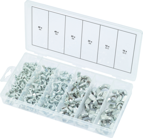 Assortimento di dadi ad alette