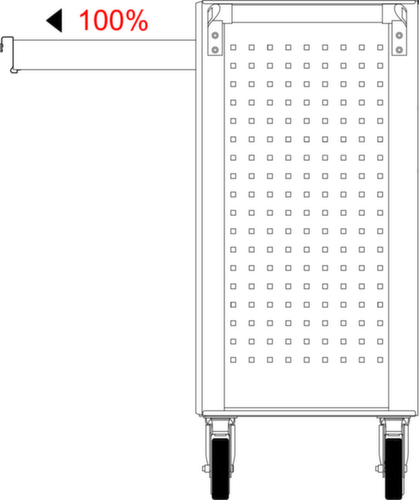 Carrello da officina ECOline BLACK/ROT con 7 cassetti e 515 utensili di prima qualità