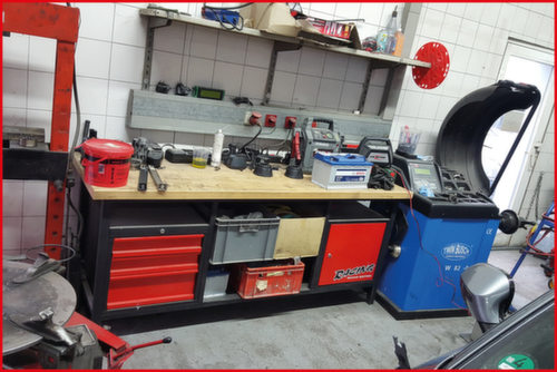 Banco da lavoro XXL con 3 cassetti e 1 porta