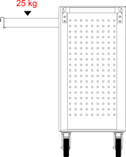 Carrello da officina ECOline BLACK/ROT con 7 cassetti e 515 utensili di prima qualità