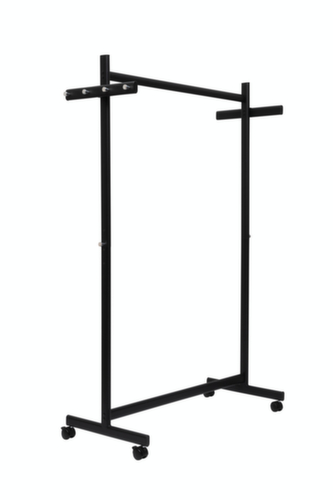 appendiabiti MAULsamba con 2 listelli con ganci aggiuntivi, con 8/2 ganci, RAL9004 nero segnale