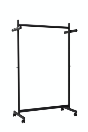 appendiabiti MAULsamba con 2 listelli con ganci aggiuntivi, con 8/2 ganci, RAL9004 nero segnale